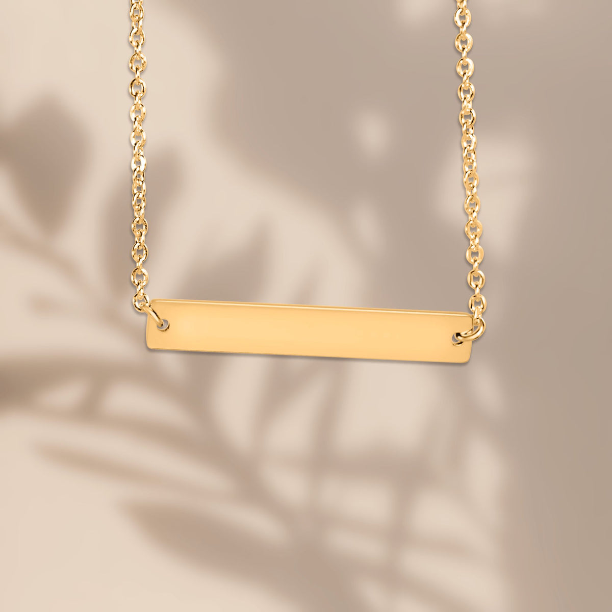Custom Name Horizontal Bar Necklace